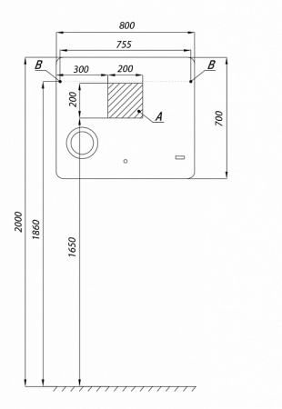 Зеркало Акватон Элио 80 1A194102EO010 фото