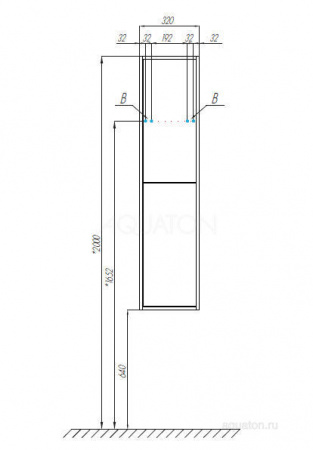 Шкаф-пенал Акватон Ривьера 1A239203RVX20 фото