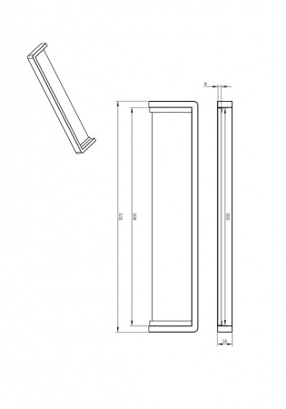 Полка стеклянная AltroBagno Aperto 082801MB фото