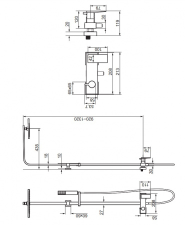 Душевая система (стойка) Omnires Fresh FR7144CR фото