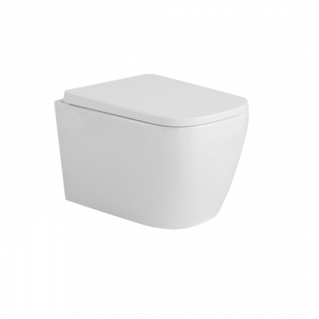 Подвесной унитаз со смывом торнадо CeramaLux N TR5777 c сиденьем фото