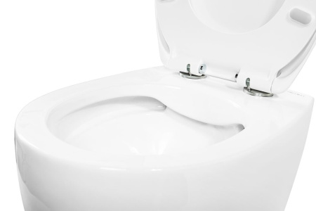 Унитаз подвесной безободковый Art&Max Imola AM217CHR/SC с сиденьем фото