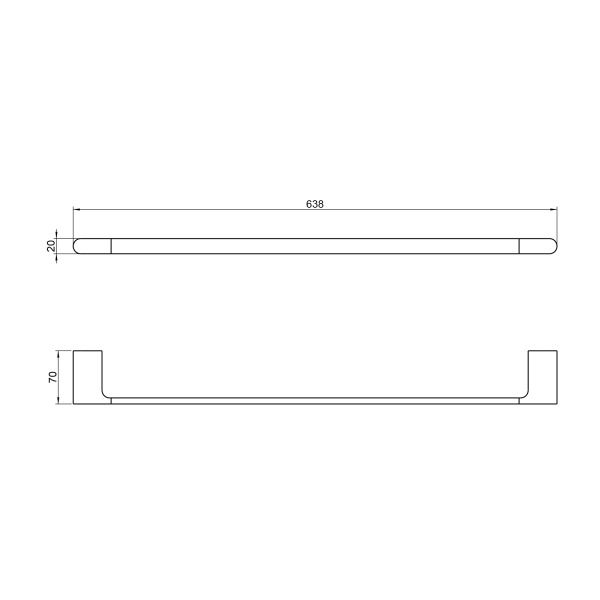 Полотенцедержатель Timo Luiro 18453/17 матовое золото фото