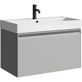 Тумба под раковину Aqwella Pure 81 PUR0108ST серый туман фото
