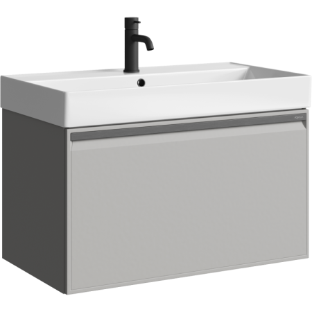 Тумба под раковину Aqwella Pure 81 PUR0108ST серый туман фото