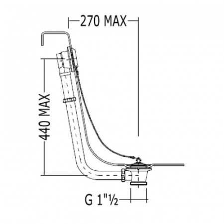 Слив-перелив для ванны Devon&Devon SFD1058SCR фото