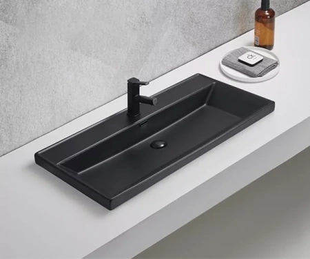 Встраиваемая раковина GID Bm5510s 101x46 черная матовая фото