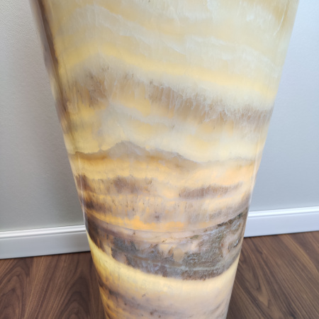 Раковина напольная из оникса Yellow ON-01343 (45*45*90) фото