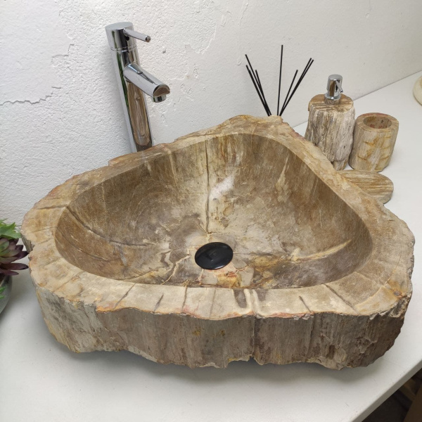 Накладная раковина из окаменелого дерева Fossil Basin OD-01248 (54*53*15) фото