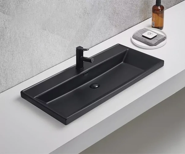 Встраиваемая раковина GID Bm5510s 101x46 черная матовая фото