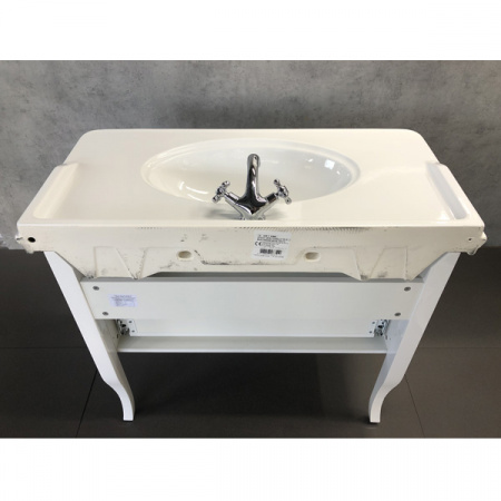 Тумба с раковиной Comforty Павия-100 00-00017943 белый глянец фото