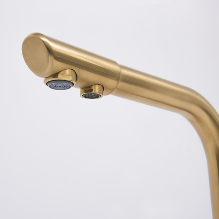 Смеситель для кухни под фильтр WasserKRAFT A8387 матовое золото фото
