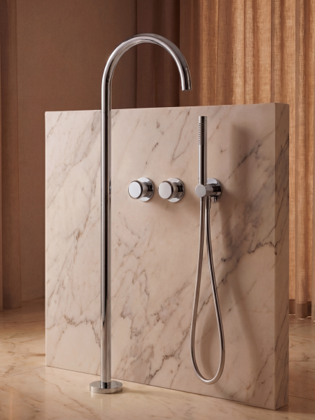 Напольный смеситель для ванны и душа AltroBagno Рикко (Ricco) ALTROBAGNORicco020204Cr хром фото
