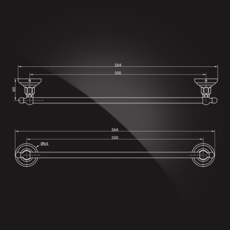 Полотенцедержатель Elghansa Praktic Chrome PRK-215 50 см фото