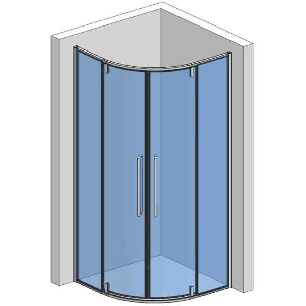 Душевой уголок AQUAme AQM7101-2-8 80x80 черный фото