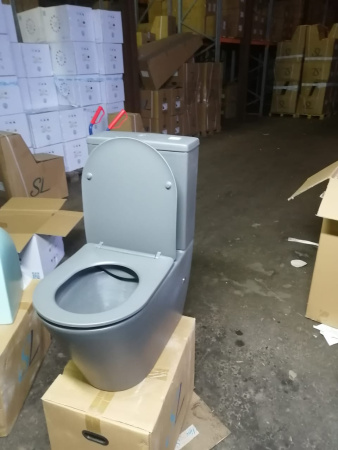 Унитаз напольный безободковый с функцией биде SantiLine SL-5014MG фото