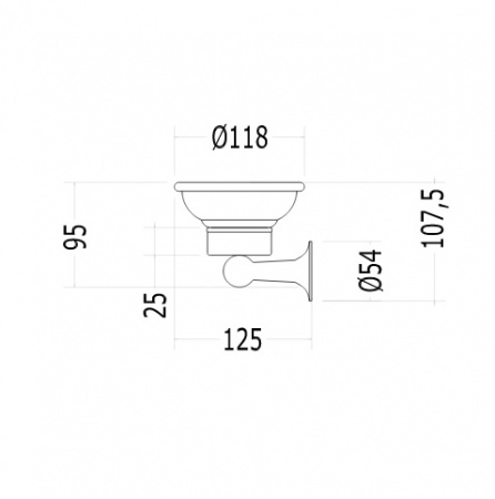 Мыльница настенная Devon & Devon New York NY101CR фото