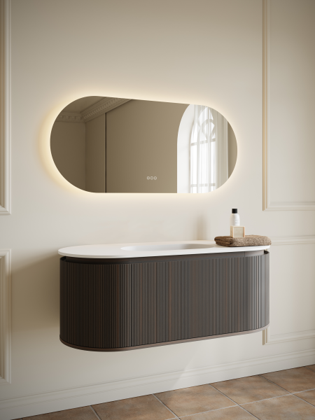 Тумба с раковиной AltroBagno Каленелла (Calenella) 1200 ALTROBAGNOCalenella1200SmokedOak/White фото