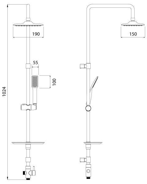 Душевая система (стойка) Lemark LM8804C фото