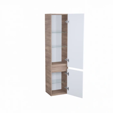 Шкаф пенал Iddis Zodiac ZOD35A0i97 белый/под дерево фото