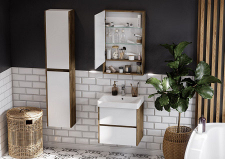 Тумба под раковину Акватон Сканди 55 1A251701SDZ90 белый/дуб рустикальный фото