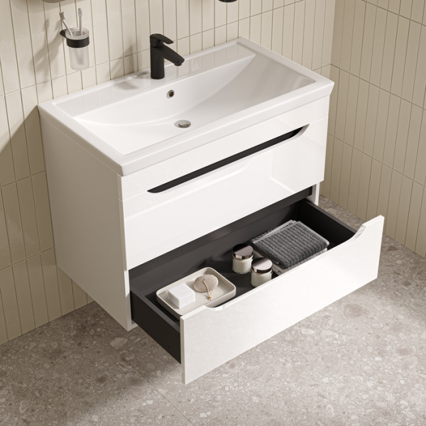 Подвесная тумба с раковиной Iddis Ray RAY80W0i95K 80 см фото