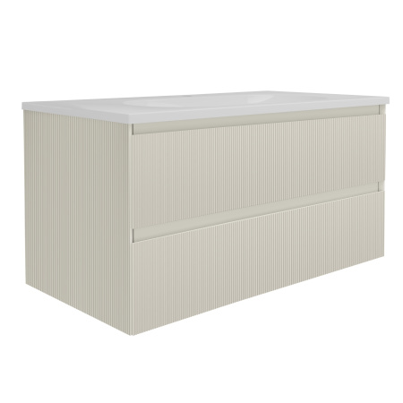 Тумба под раковину Vincea Welle 100 VMC-2WL100MBG M.Beige Soft-touch фото