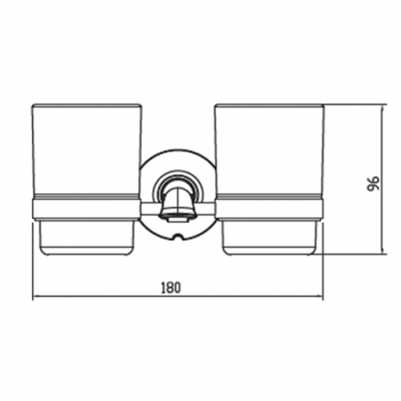 Двойной стакан для зубных щеток Kaiser Bronze II KH-4015 фото