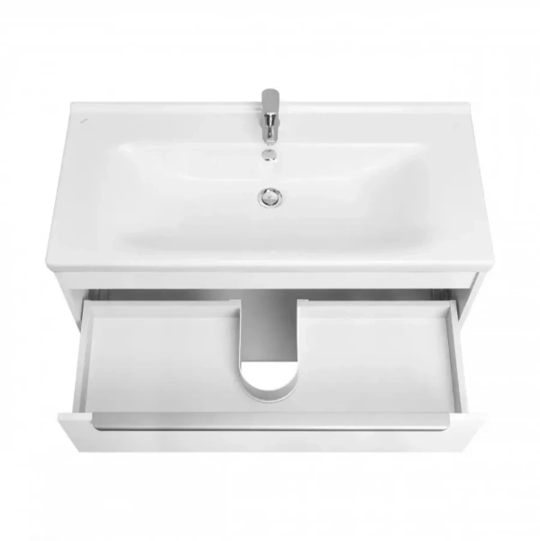 Тумба под раковину Акватон Хоуп 100 1A287401HP2B0 белая матовая фото