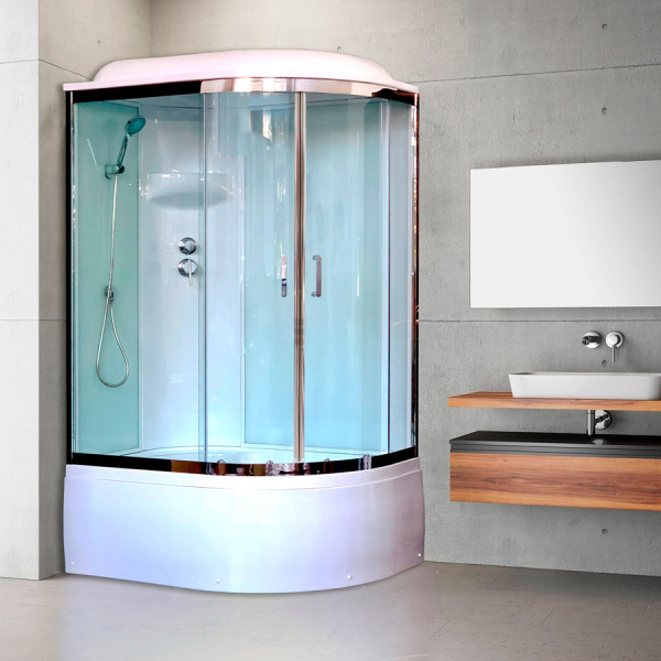 Душевая кабина Royal Bath ВК RB8120BK6-WT-CH 120x80 L фото