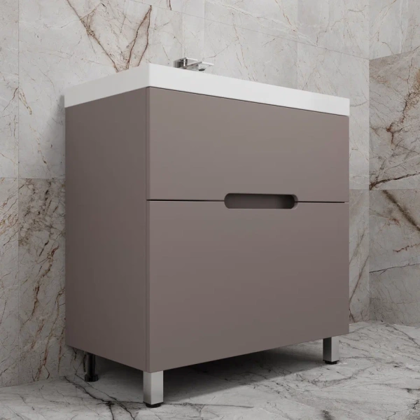 Тумба напольная Style Line Матис 80 ЛС-00002439 тауп темный фото