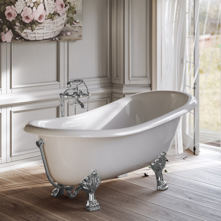 Ванна Tiffany World TW176 bi/cr 176х80 на ножках фото