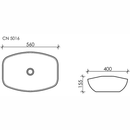 Раковина-чаша Ceramica Nova Element 56 CN5016 Белая фото