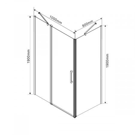 Душевой уголок Vincea Orta VSR-1O8010CL 100x80 фото