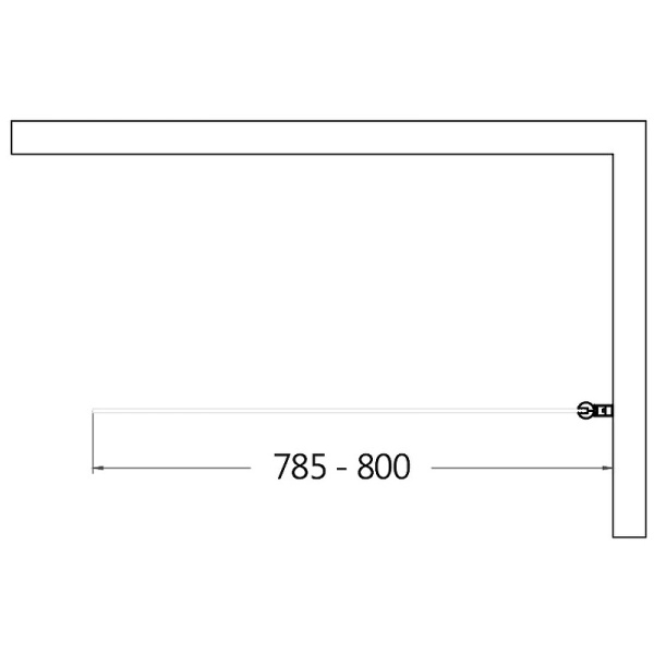 Шторка на ванну стеклянная AQUAme 80 AQM2859-R черная фото