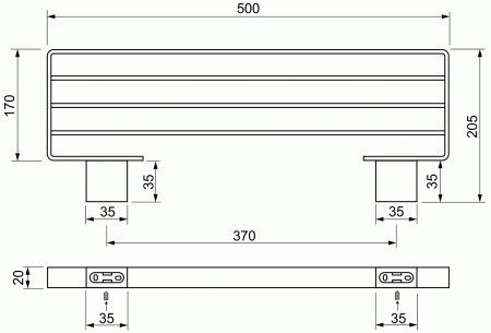 Полочка для полотенец Bemeta Via 135002182 фото