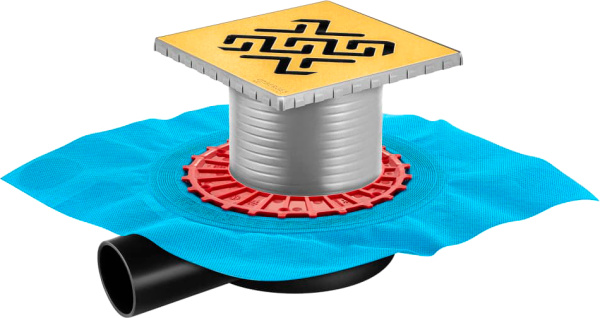 Душевой трап Berges Wasserhaus Zentrum Antik 094365 15 х 15 см, бронза фото