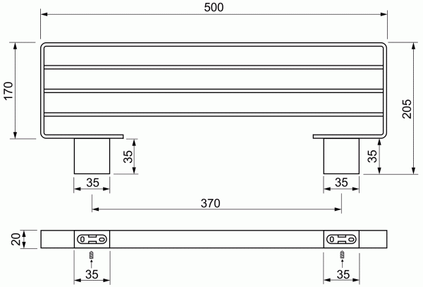 Полочка для полотенец Bemeta Via 135002182 фото