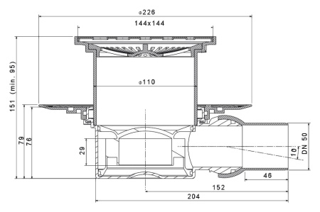 Душевой трап Pestan Confluo Standart Angle1 фото