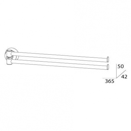 Держатель полотенец поворотный двойной FBS Vizovice VIZ 044 35 см фото