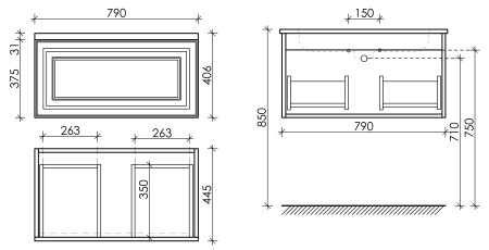 Тумба под раковину Sancos Very VR80CE Beige Soft фото