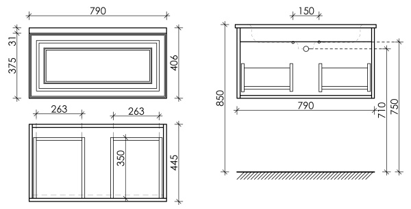 Тумба под раковину Sancos Very VR80CE Beige Soft фото