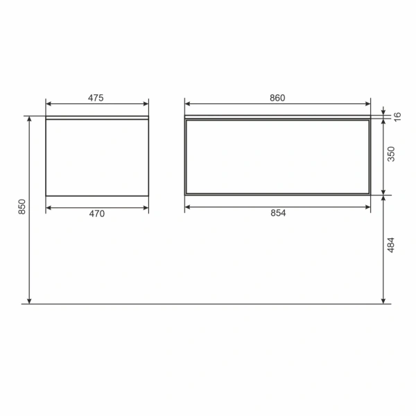 Тумба под раковину Uperwood Parma 85 3930205467 черная фото