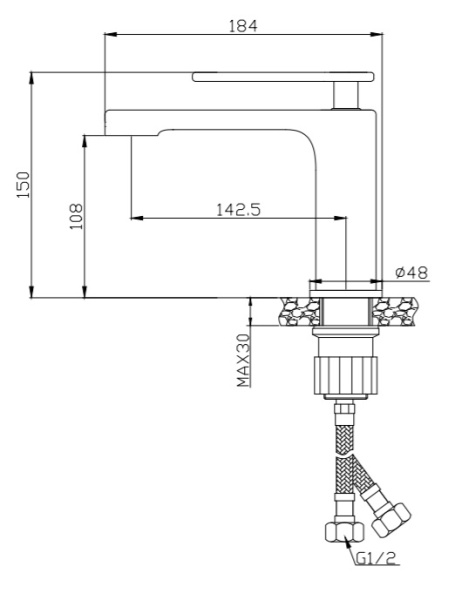 Смеситель для раковины Cezares Momento MOMENTO-LS-01-W0 фото