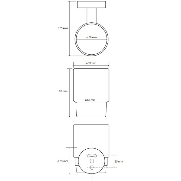 Стакан для зубных щеток Bemeta Amber 155110012 медное золото фото