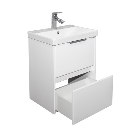 Тумба с раковиной Comforty Селенга-50 00-00022684CF белый глянец фото