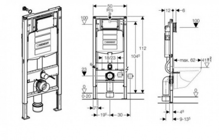 Инсталляция для подвесных унитазов Geberit Duofix UP320 111.300.00.5 фото