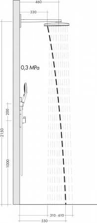 Верхний тропический душ Hansgrohe Rainmaker Select 460 2jet 24005600 фото