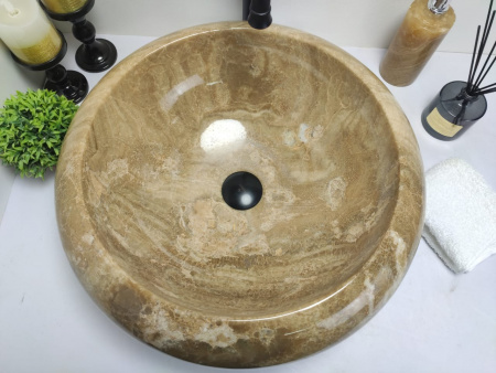 Накладная раковина из оникса Indo Donut Sunset Big DO-000167 фото
