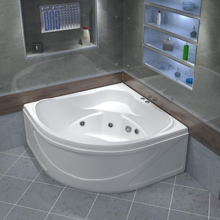 Ванна акриловая с гидромассажем Bas Хатива 143х143 фото